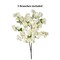 Jade White Cream Silk Cherry Blossom Flower Branches Set of 3 Pack 40'' Inches